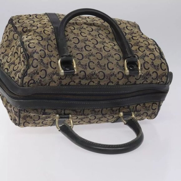 CELINE C Macadam Hand Bag Canvas Navy Auth bs23204 - Picture 7 of 16